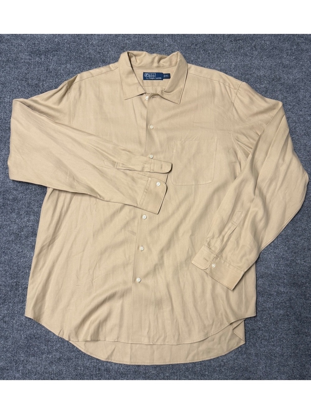 Polo Ralph Lauren Men’s XL Tan Khaki Long Sleeve Button Up Shirt
